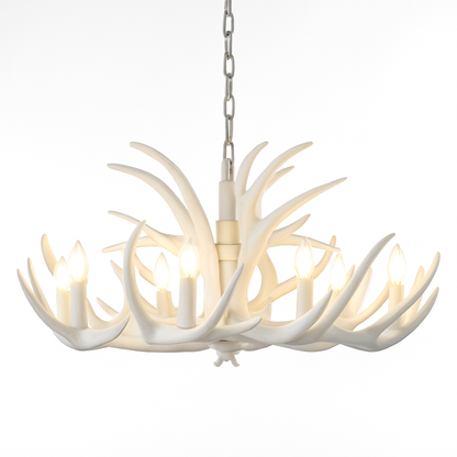 lustre rustique en bois de cerf pour décoration industrielle