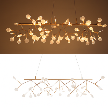lustre sandyha firefly led design branche d'arbre suspension éclairage