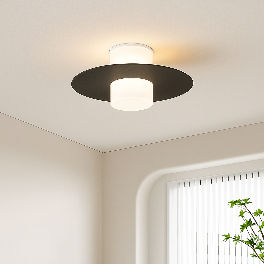 Plafonnier Led allée couloir couloir lustre moderne plafonnier pour salon salle à manger cuisine chambre noir blanc
