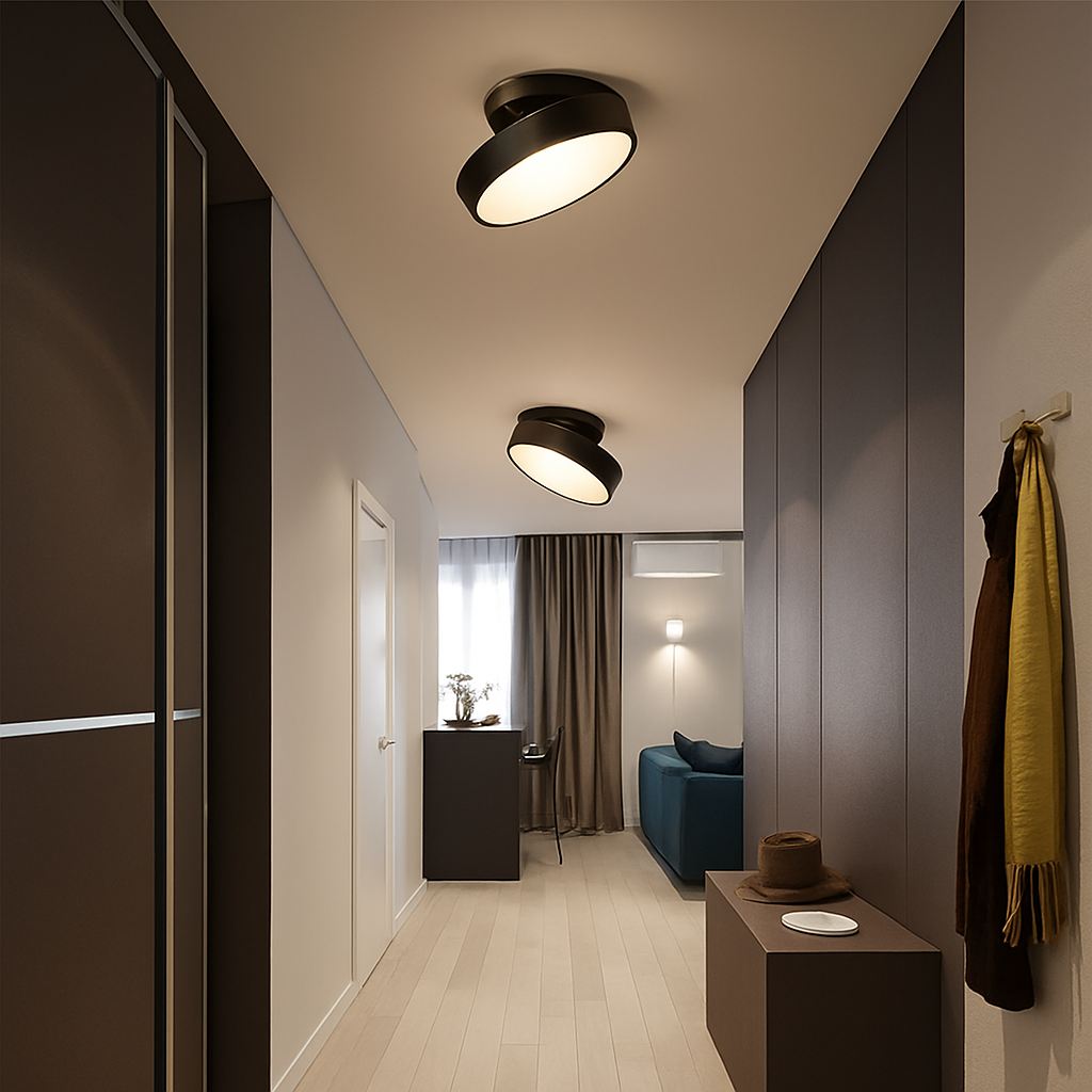 plafonnier nordique simple rond led éclairage lustre