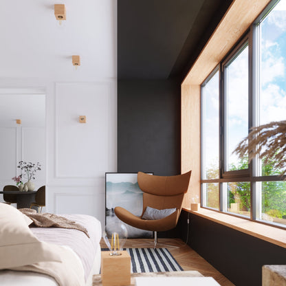 Applique Pure Cube Bois Naturel