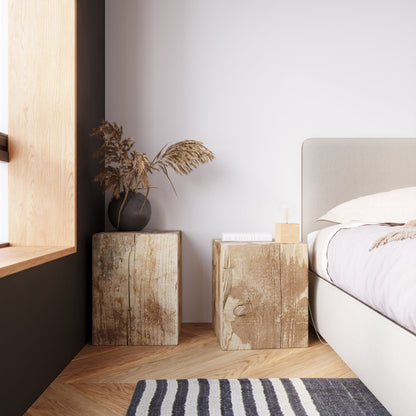 Applique Pure Cube Bois Naturel